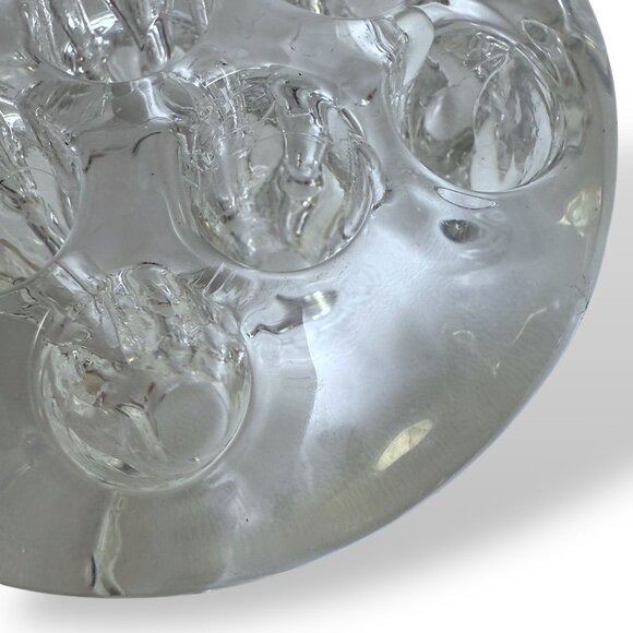 Vintage Glass Floral Frog Clear 3" for Flower Arranging 11 Hole Sections - Picture 4 of 5